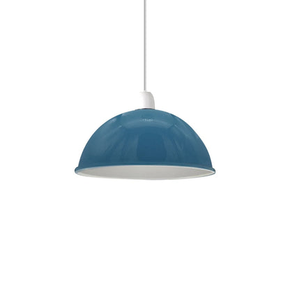 Dome Lamp Shade 40 cm – Easy Fit, 8 Colours - Cyan Blue, 40 cm with Reducer Ring, Single