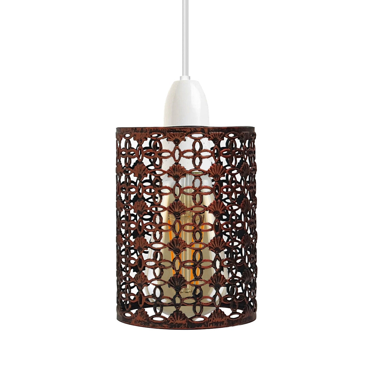 Filigree Drum Cage Lamp Shade – Easy Fit, 6 Finishes - photo 15