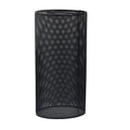 Perforated Mesh Drum Lamp Shade – Style 5, Easy Fit with Reducer Ring - with Reducer Ring, Black, Single