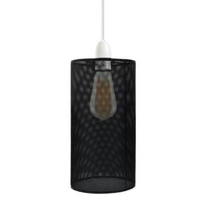 Perforated Mesh Drum Lamp Shade – Style 5, Easy Fit with Reducer Ring - photo 4