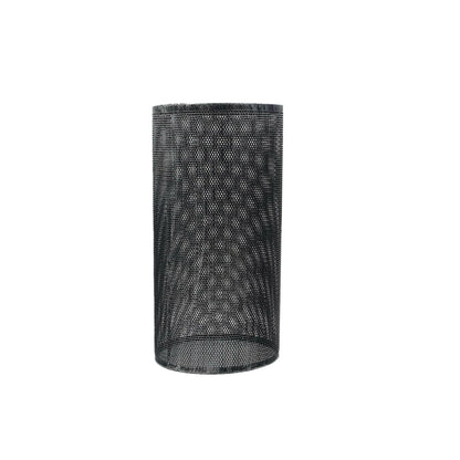 Perforated Mesh Drum Lamp Shade – Style 5, Easy Fit with Reducer Ring - with Reducer Ring, Brushed Silver, Single