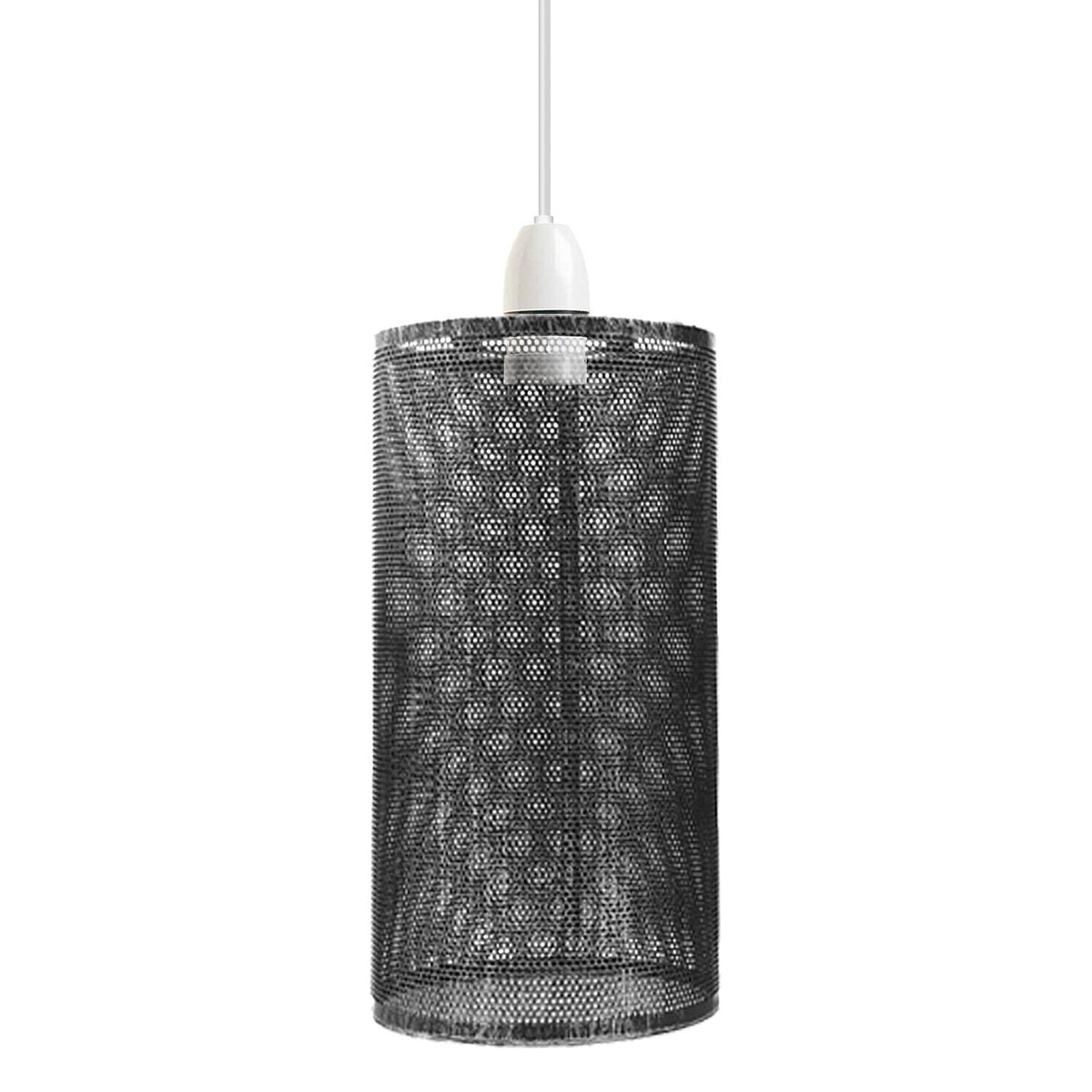 Perforated Mesh Drum Lamp Shade – Style 5, Easy Fit with Reducer Ring - photo 6