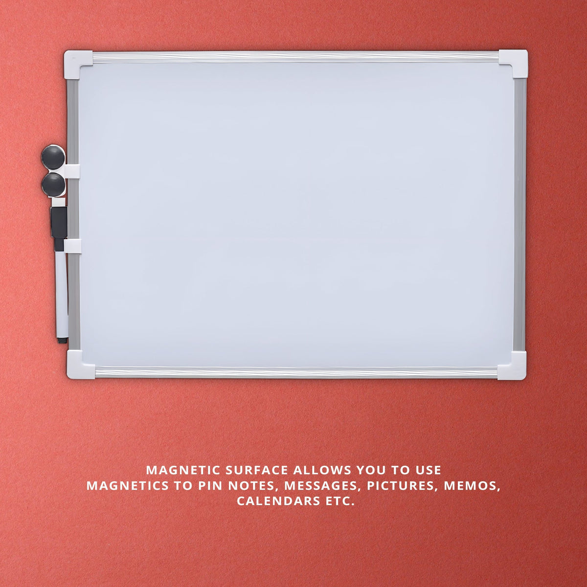 Magnetic Dry-Wipe Whiteboard 20 x 30 cm – Aluminium Frame - photo 3