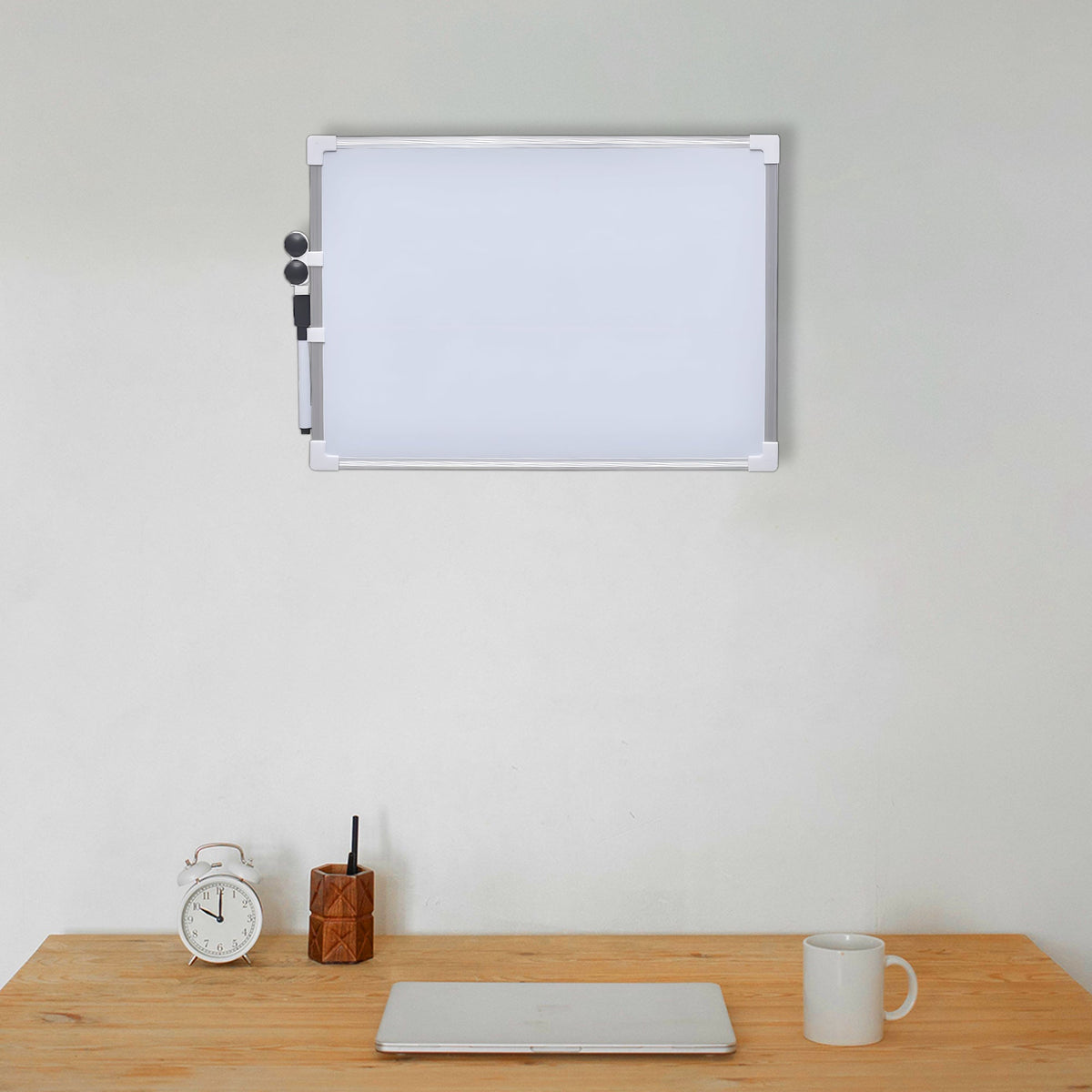 Magnetic Dry-Wipe Whiteboard 20 x 30 cm – Aluminium Frame