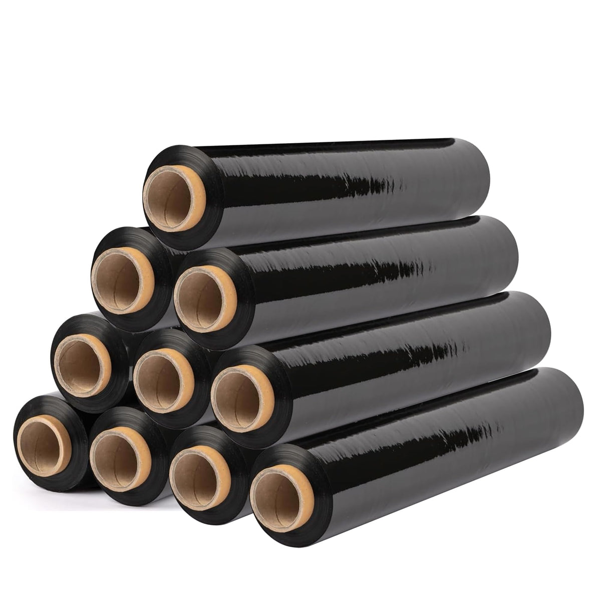Pallet Stretch Wrap Film – Clear or Black, 40 or 50 cm Rolls - Black, 40 cm x 250 m, 10 Rolls