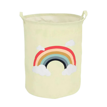 Kids' Laundry Basket – Zebra or Rainbow Print, Foldable Cotton, 45 x 45 cm - photo 13