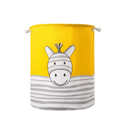 Kids' Laundry Basket – Zebra or Rainbow Print, Foldable Cotton, 45 x 45 cm - photo 14