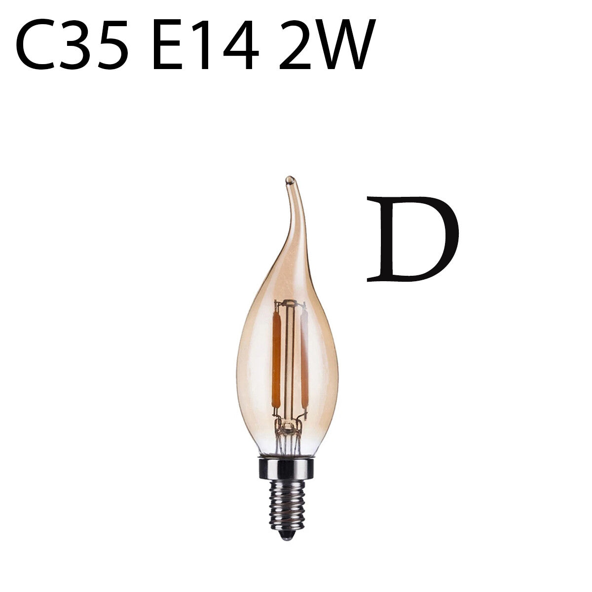 E14 C35 LED Candle Filament Bulb - photo 13