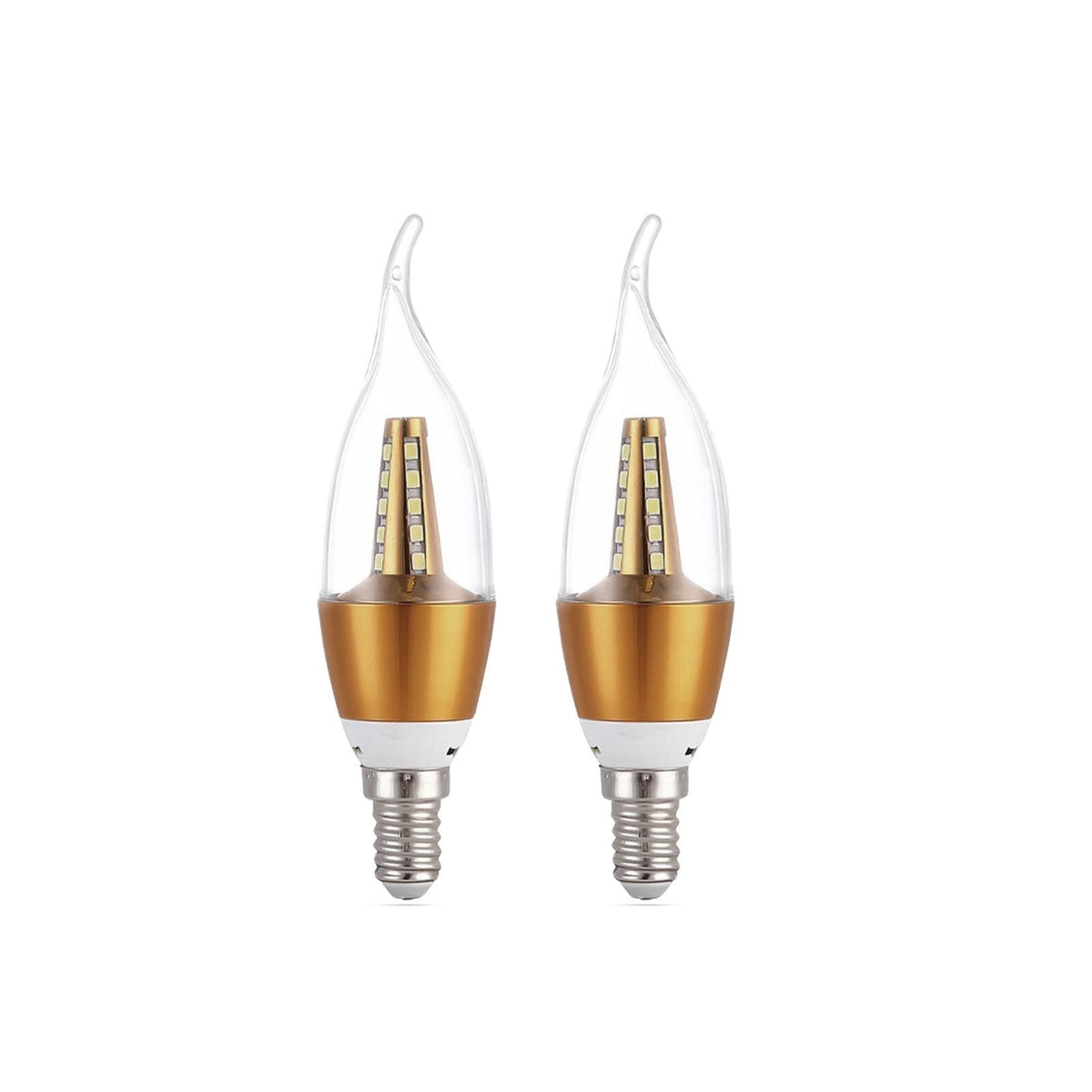 E14 C35 LED Candle Filament Bulb - Frosted Candle, 4W, Pack of 2