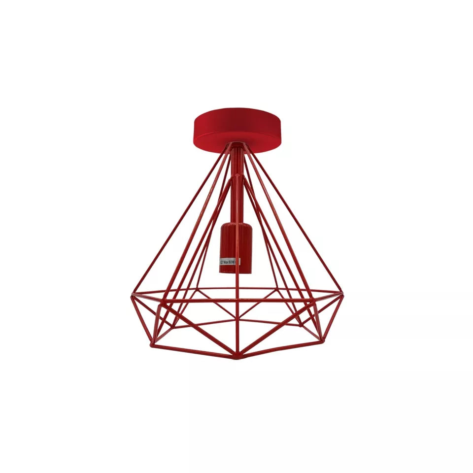 Geometric Cage Flush Ceiling Light – E27, Singles or Packs - photo 7