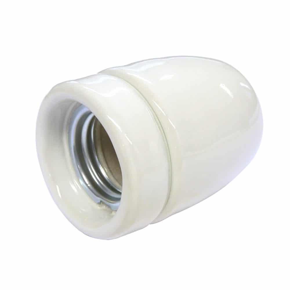 Porcelain E27 Lamp Holder – 6 Colours, Optional Cord Grip - photo 2