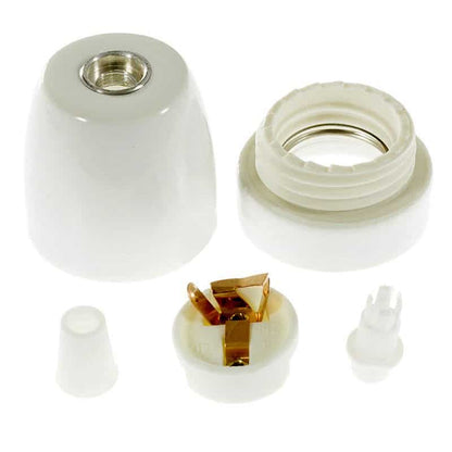 Porcelain E27 Lamp Holder – 6 Colours, Optional Cord Grip - photo 4
