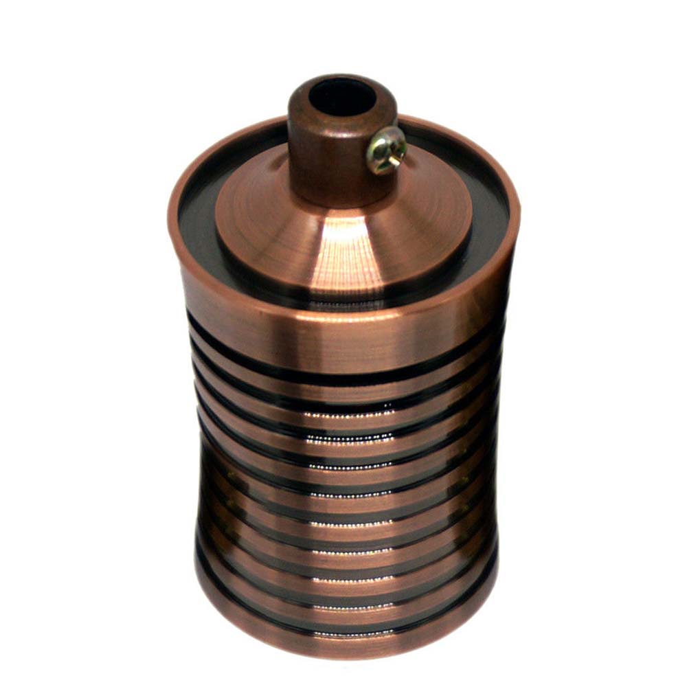 Grooved E27 Lamp Holder – 110-240V, Max 60W, 4 Finishes - Copper, Standard, Single