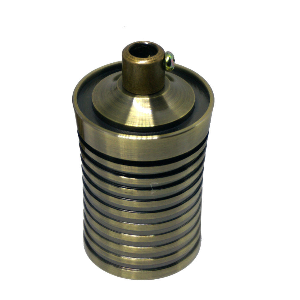 Grooved E27 Lamp Holder – 110-240V, Max 60W, 4 Finishes - Green Brass, Standard, Single