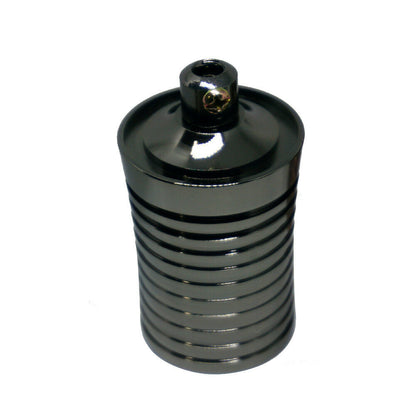 Grooved E27 Lamp Holder – 110-240V, Max 60W, 4 Finishes - Shiny Black, Standard, Single