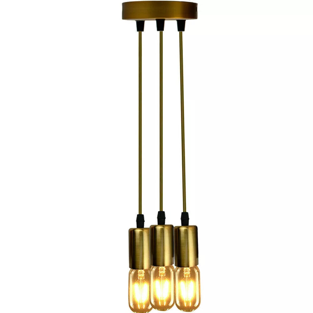 4 Light Cluster Pendant – Green Brass, 12 cm Rose, E27 - photo 5