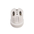 Porcelain E27 Lamp Holder – Heat Resistant, 40 x 44 mm - Single, Standard, White