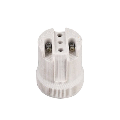 Porcelain E27 Lamp Holder – Heat Resistant, 40 x 44 mm - Single, Standard, White