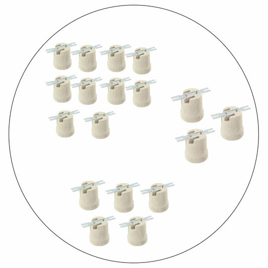 Ceramic E27 Lamp Holder with Strap Bracket – 41 x 45 mm