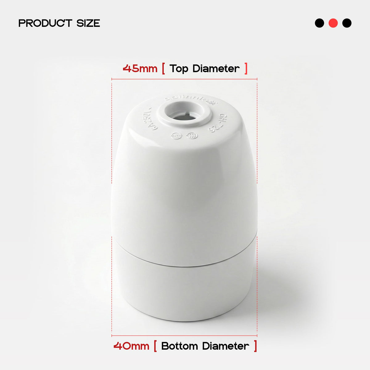 E27 Lamp Holders – White Heat-Resistant or Black Threaded