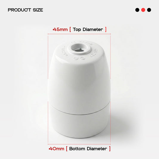 E27 Lamp Holders – White Heat-Resistant or Black Threaded