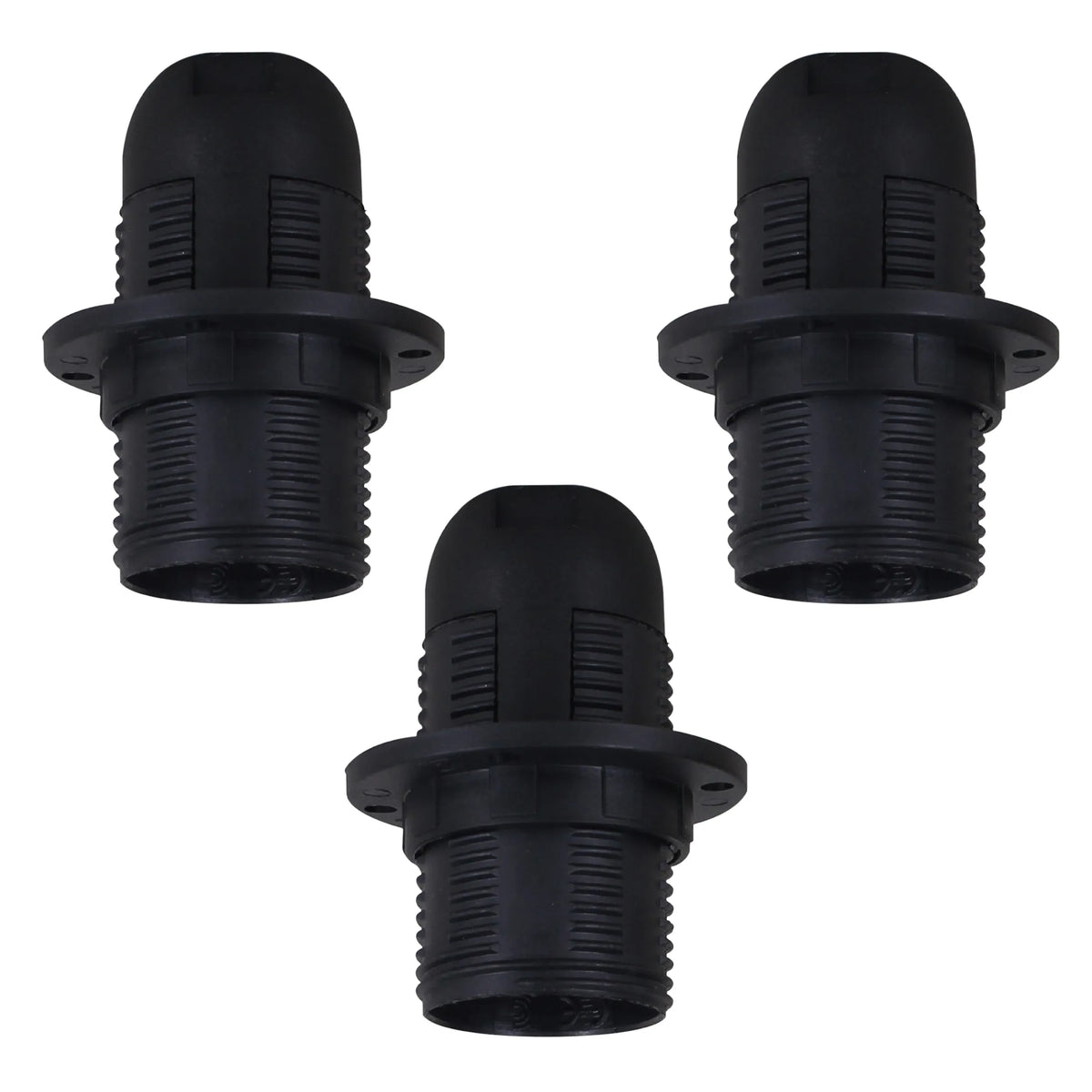E14 Lamp Holder or E27 Holder with Cord Grip – Black or White - photo 5