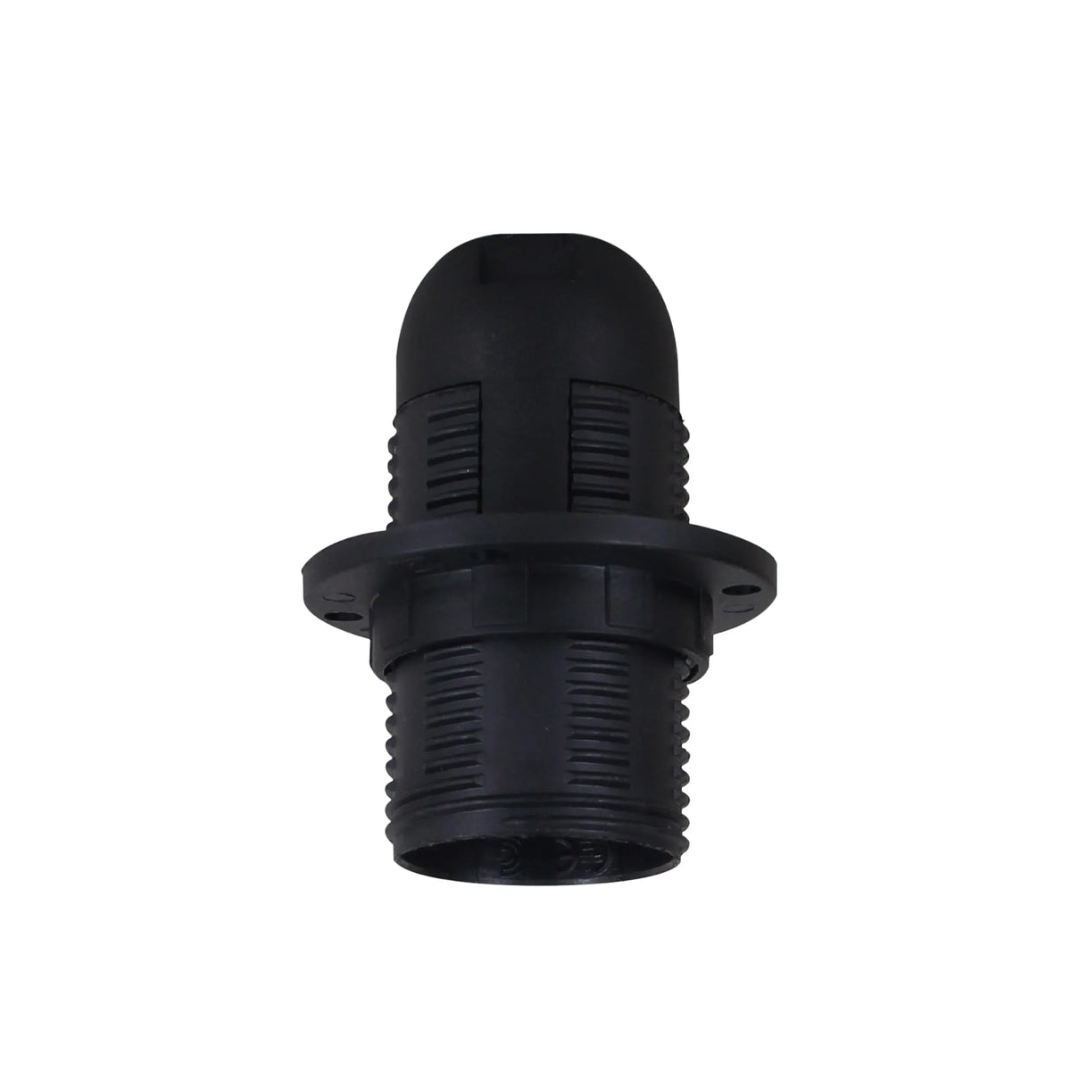 E14 Lamp Holder or E27 Holder with Cord Grip – Black or White - E14, Black, Single