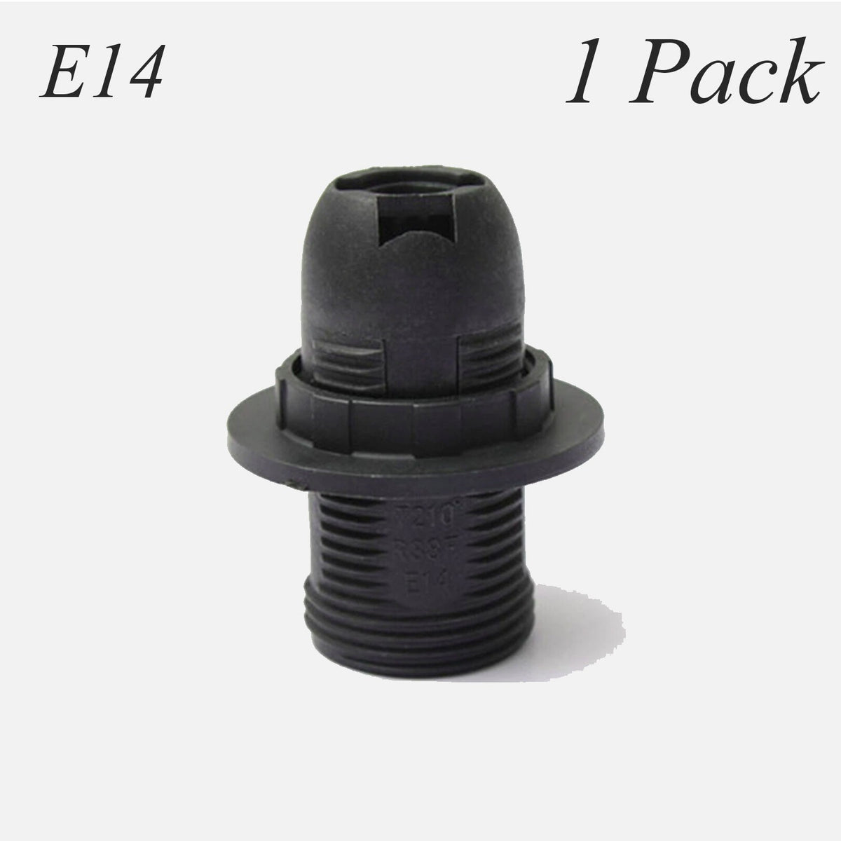 E14 Lamp Holder or E27 Holder with Cord Grip – Black or White