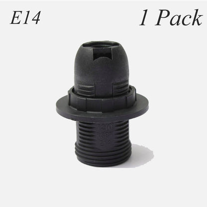 E14 Lamp Holder or E27 Holder with Cord Grip – Black or White