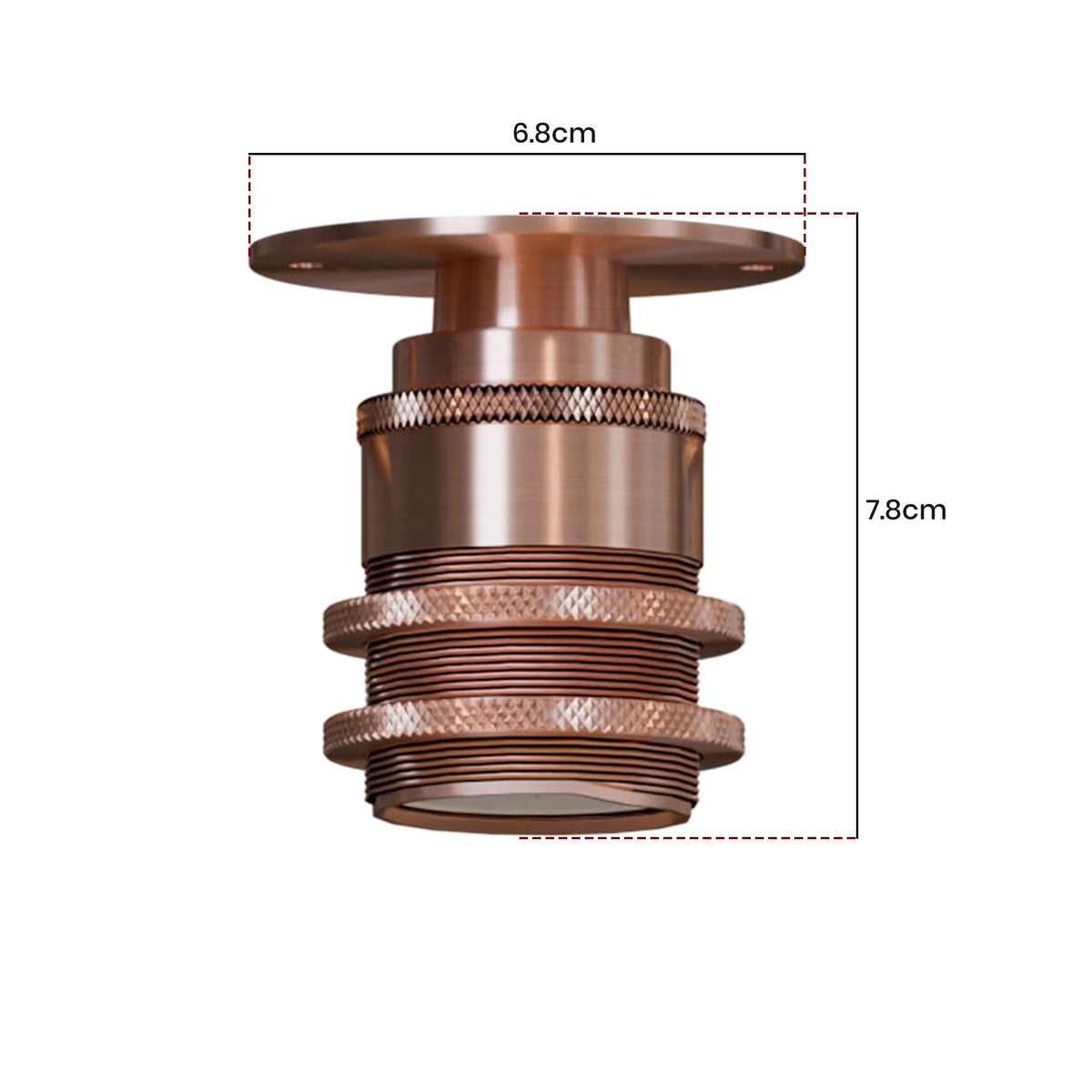E27 Conduit Batten Lamp Holder with Top Plate – 20 mm, 6 Finishes - photo 2