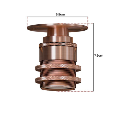 E27 Conduit Batten Lamp Holder with Top Plate – 20 mm, 6 Finishes - photo 2