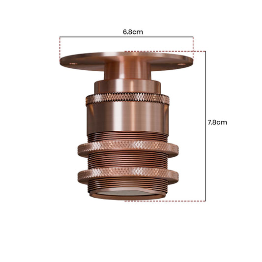 E27 Conduit Batten Lamp Holder with Top Plate – 20 mm, 6 Finishes - photo 2