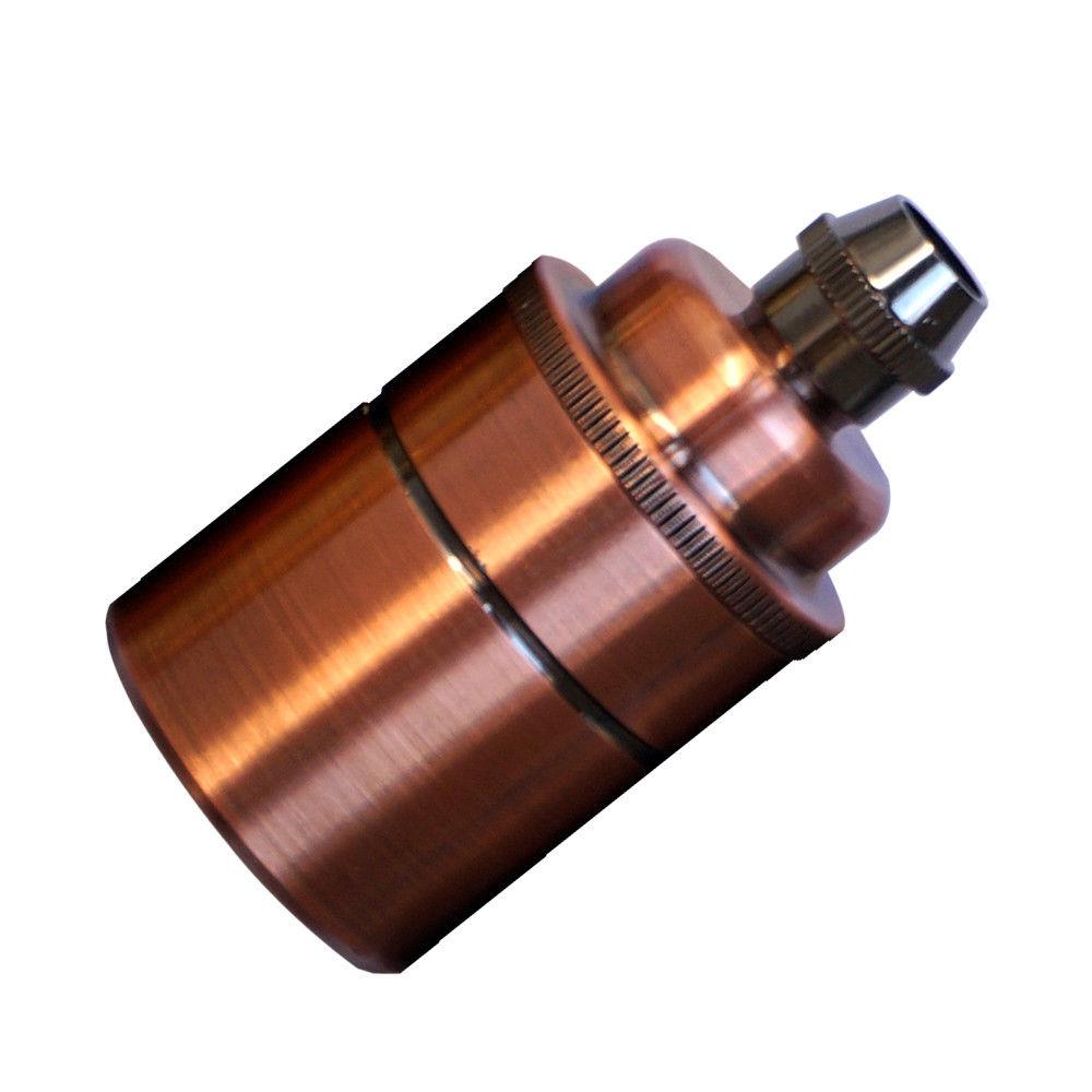 Industrial E27 Metal Lamp Holder – Copper or Rose Gold - photo 4