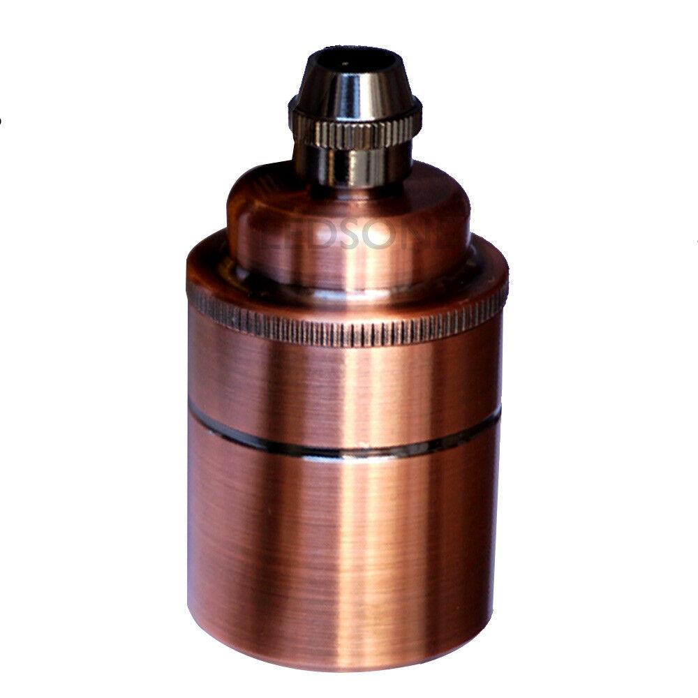 Industrial E27 Metal Lamp Holder – Copper or Rose Gold - photo 5