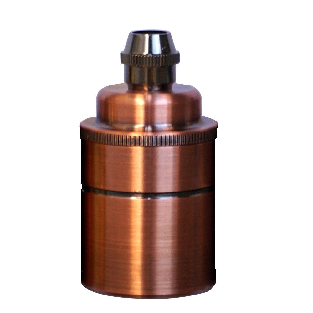 Industrial E27 Metal Lamp Holder – Copper or Rose Gold - Copper, Standard, Single