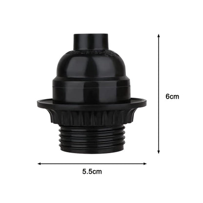 Black Bakelite E27 Lamp Holder with Shade Ring – 5.5 cm - photo 3