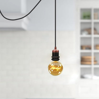 E27 Metal Lamp Holder with Cord Grip – Copper or Rose Gold, 60W - photo 2