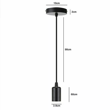 Pendant Light Fitting – E27 Metal Holder, 4 Finishes - photo 3