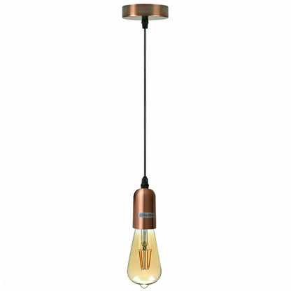 Pendant Light Fitting – E27 Metal Holder, 4 Finishes - French Gold, No Shade, Without Bulb