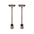 Copper Pendant Light Fitting – Pack of 2, Cylinder Holders, E27