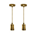 Brass Pendant Light Fitting – Pack of 2, 1.5 m Cable, E27