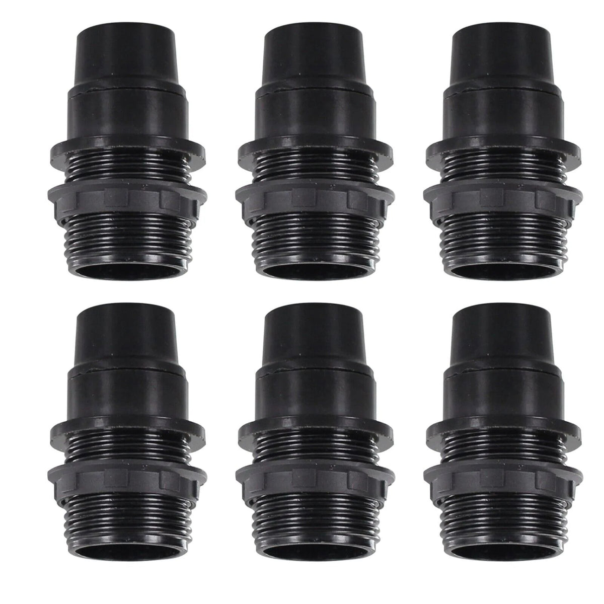 Black E27 or E14 Lamp Holder with Collar Ring – Optional Cord Grip - photo 12