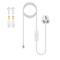 Plug-In Pendant Cord with Switch – White, 4.5 m, No Lamp Holder