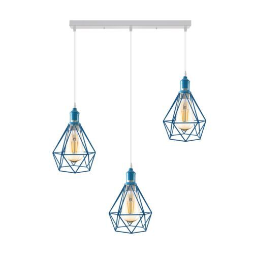 3-Light Cluster Pendant – Coloured Holders & Shades, Plate or Bar - photo 39