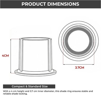 E27 Lampshade Retaining Ring – 40 mm, Black or White - photo 4