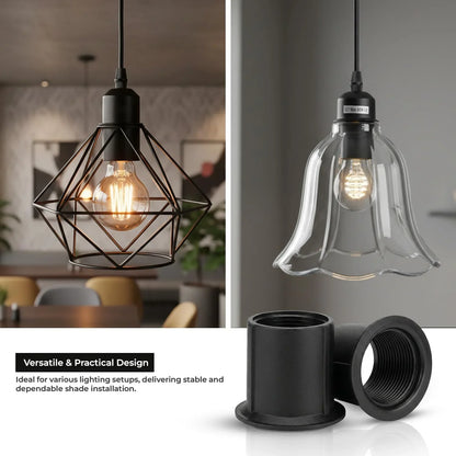 E27 Lampshade Retaining Ring – 40 mm, Black or White - photo 5