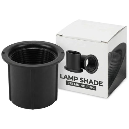 E27 Lampshade Retaining Ring – 40 mm, Black or White - Black, Single, 40 mm