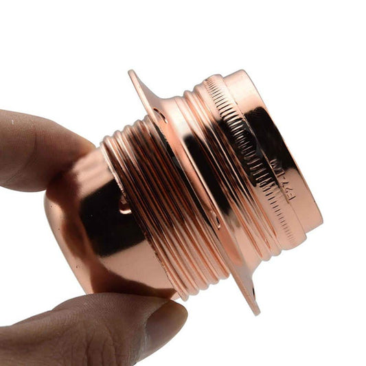 Threaded E27 Lamp Holder with Shade Ring – Max 60W, 5 Finishes