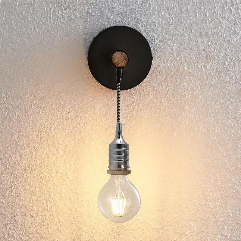 Ribbed E27 Lamp Holder – Vintage Metal, 6 Finishes - photo 4