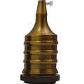 Ribbed E27 Lamp Holder – Vintage Metal, 6 Finishes